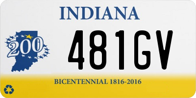 IN license plate 481GV