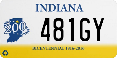 IN license plate 481GY