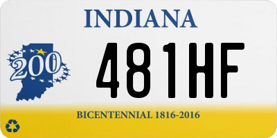 IN license plate 481HF