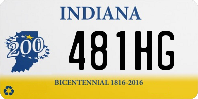 IN license plate 481HG