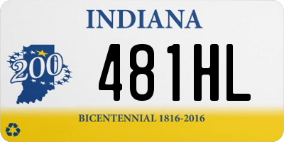 IN license plate 481HL