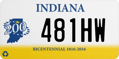 IN license plate 481HW