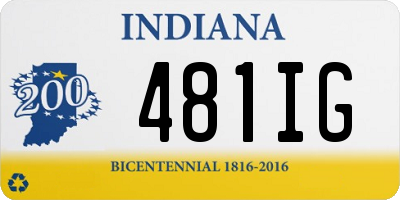 IN license plate 481IG