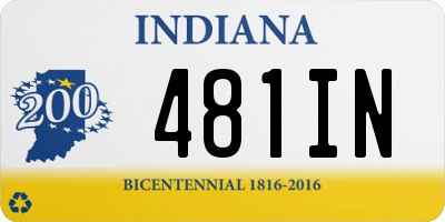 IN license plate 481IN