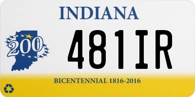 IN license plate 481IR