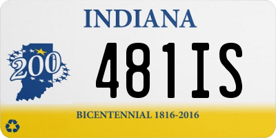 IN license plate 481IS