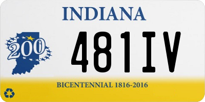 IN license plate 481IV