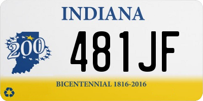 IN license plate 481JF