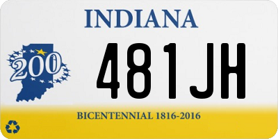 IN license plate 481JH