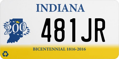 IN license plate 481JR