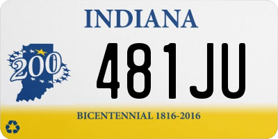 IN license plate 481JU