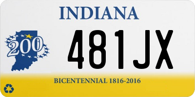 IN license plate 481JX