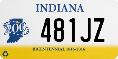 IN license plate 481JZ