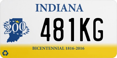 IN license plate 481KG