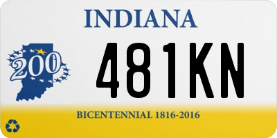 IN license plate 481KN