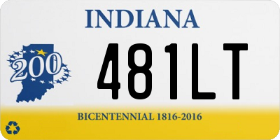 IN license plate 481LT