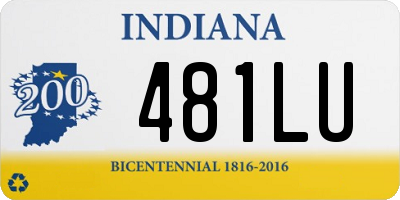 IN license plate 481LU