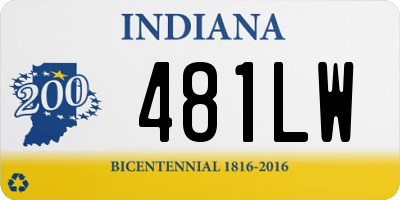 IN license plate 481LW