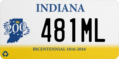 IN license plate 481ML