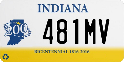 IN license plate 481MV