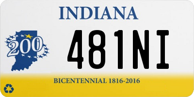 IN license plate 481NI