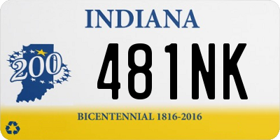 IN license plate 481NK