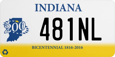 IN license plate 481NL