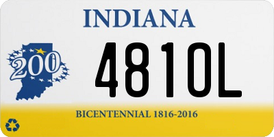 IN license plate 481OL