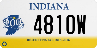 IN license plate 481OW