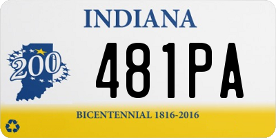 IN license plate 481PA