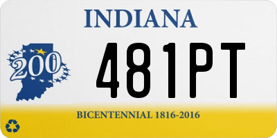 IN license plate 481PT