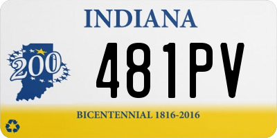 IN license plate 481PV