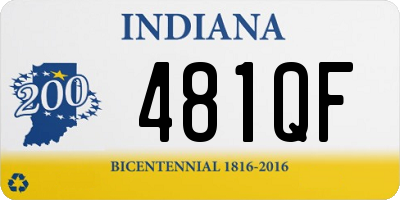 IN license plate 481QF