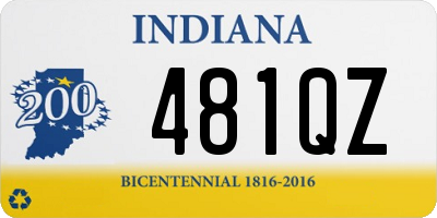 IN license plate 481QZ