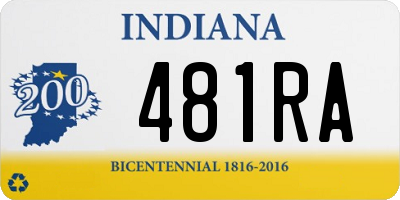 IN license plate 481RA