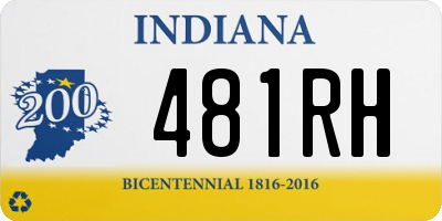 IN license plate 481RH