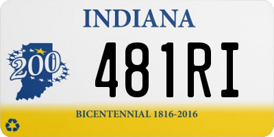 IN license plate 481RI