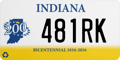 IN license plate 481RK