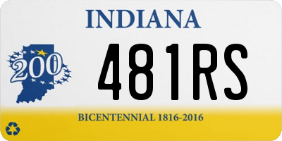 IN license plate 481RS