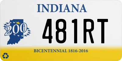 IN license plate 481RT