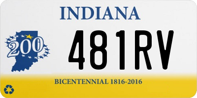 IN license plate 481RV