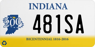 IN license plate 481SA