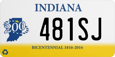 IN license plate 481SJ