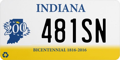 IN license plate 481SN