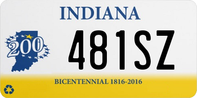 IN license plate 481SZ