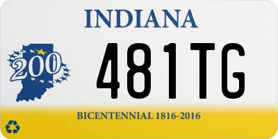 IN license plate 481TG