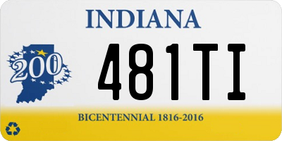 IN license plate 481TI