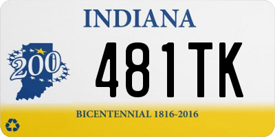 IN license plate 481TK