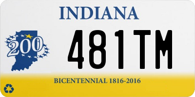 IN license plate 481TM