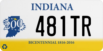 IN license plate 481TR